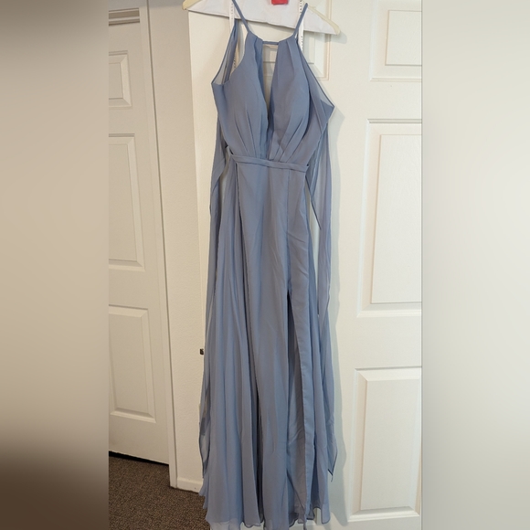 Azazie Evalleen in Dusty Blue - Picture 7 of 9